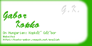 gabor kopko business card